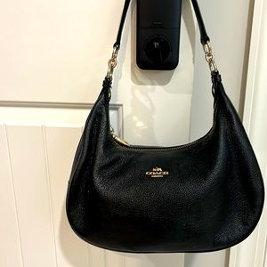 Coach black leather purse